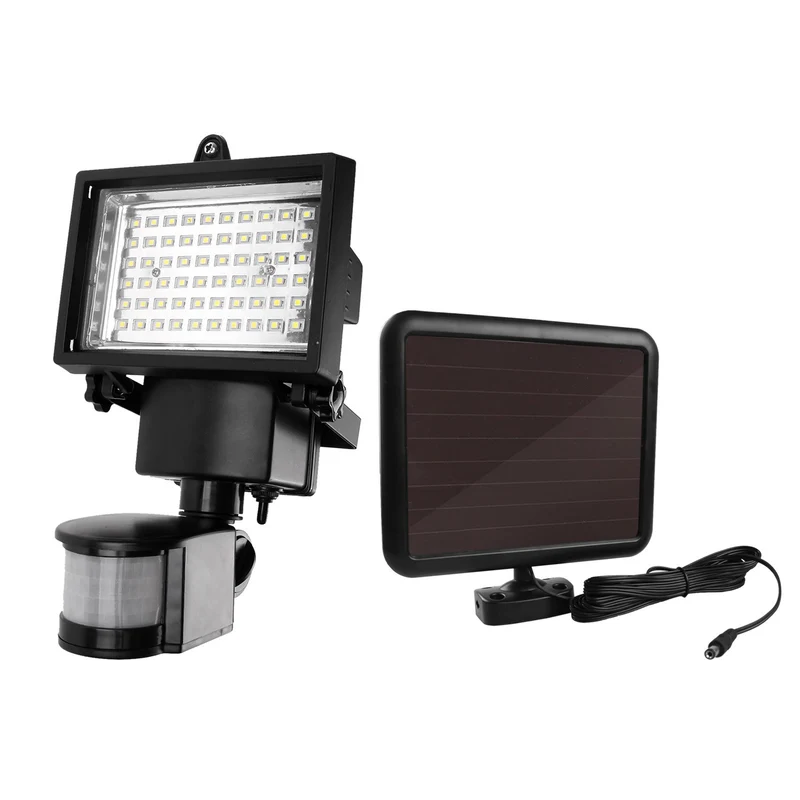 Solar Power Motion Sensor 60 LEDs Flood Light