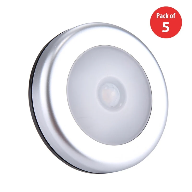 6 LEDs Motion Sensor Light Control Night Light - Pack of 5