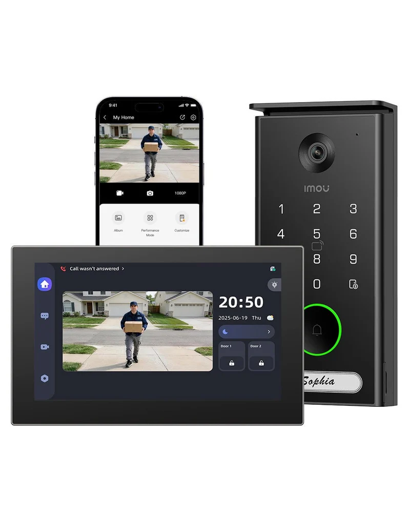 IMOU VDP7 Visiophone Connecté 5MP 3K 2 Fils Écran 7 Pouces NFC