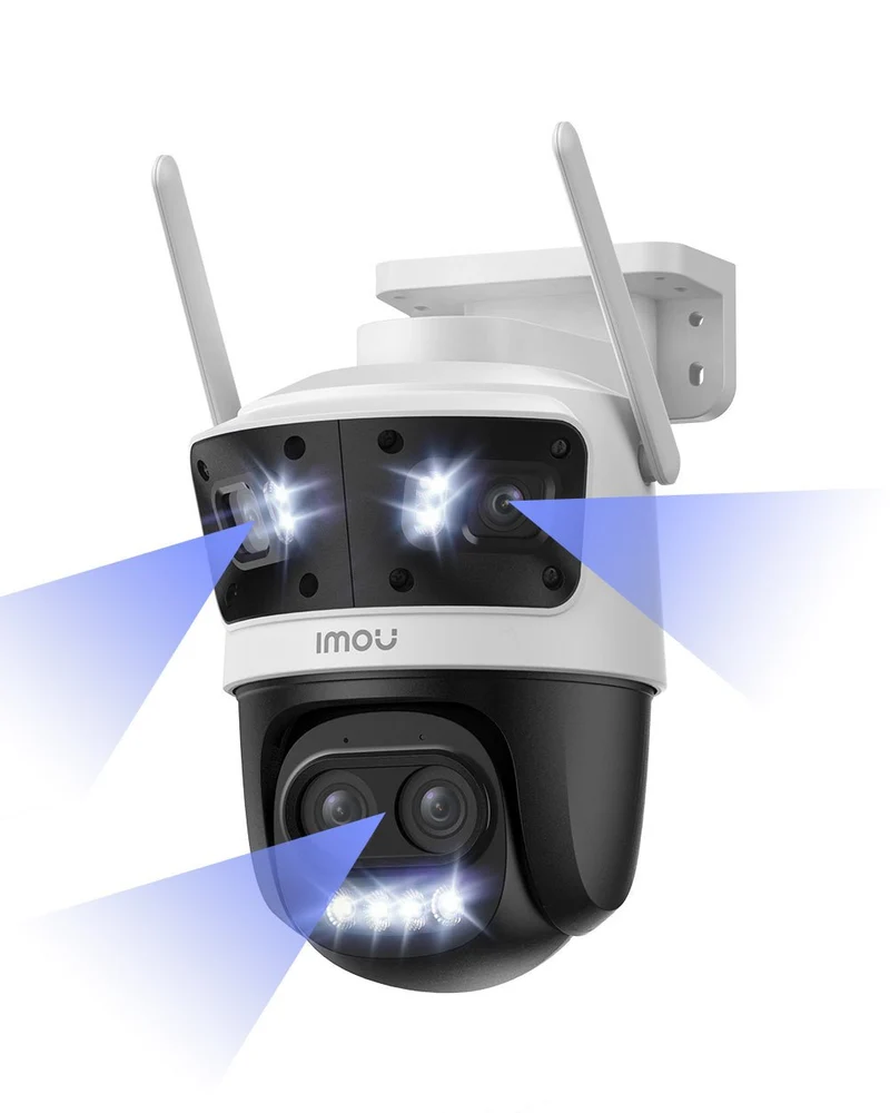 [PoE+ 2.4/5G Wi-Fi 6] Cruiser Pano Z à 4 objectifs 5MP (zoom 12×) + 2×4MP
