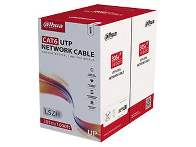 Dahua PFM923I-6UN-C 305m U/UTP CAT6 Netwerkkabel Wit LSZH CPR Eca