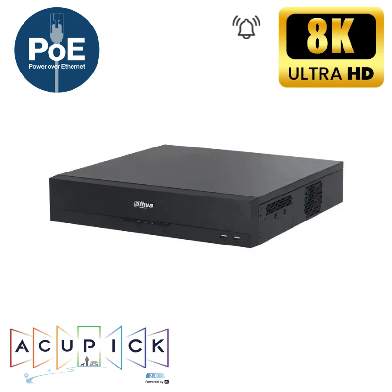 Enregistreur de vidéosurveillance IP DAHUA 32 CANAUX - 16 POE Acupick - 8 disques durs