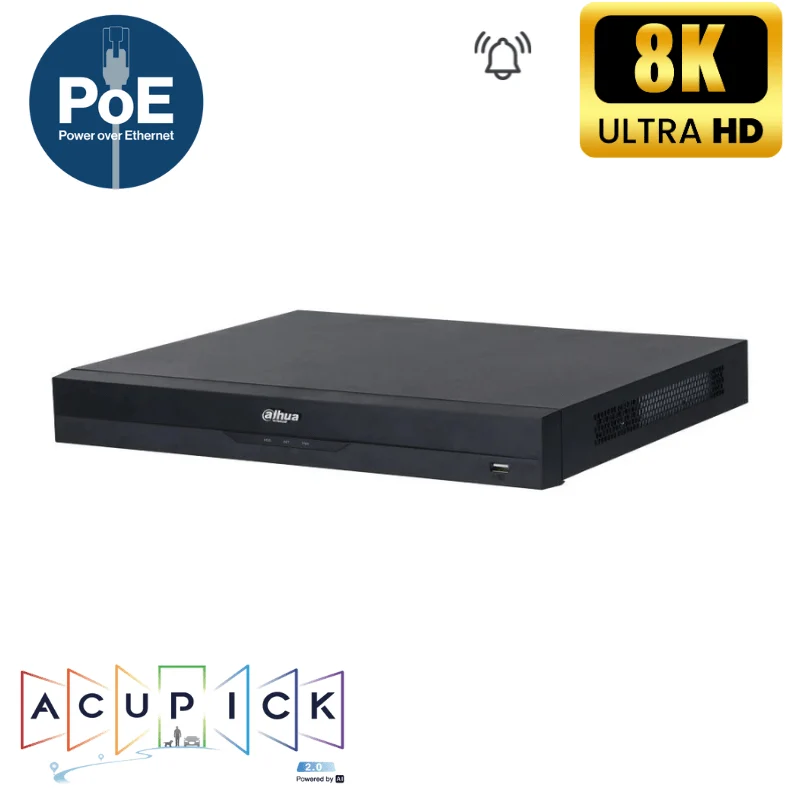 Enregistreur de vidéosurveillance IP DAHUA 8 CANAUX POE - Acupick