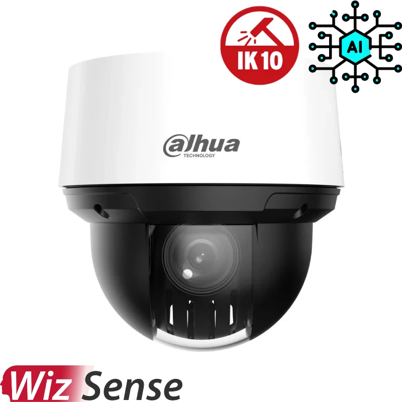 Caméra de surveillance IP PTZ DAHUA avec zoom - Série IA Anti-Vansalisme