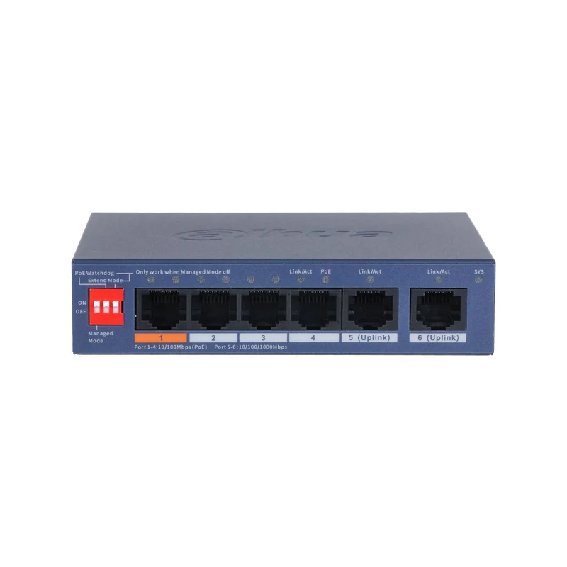 Switch Ethernet 4 Ports POE avec Cloud - DAHUA