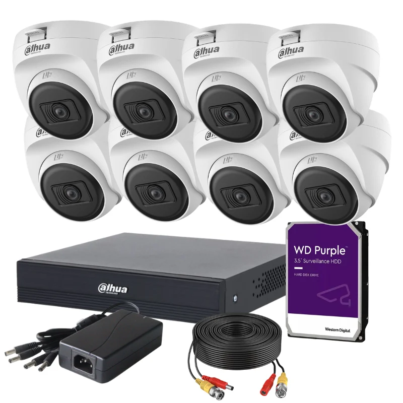 Kit de 8 caméras de surveillance analogique DAHUA - Série Lite
