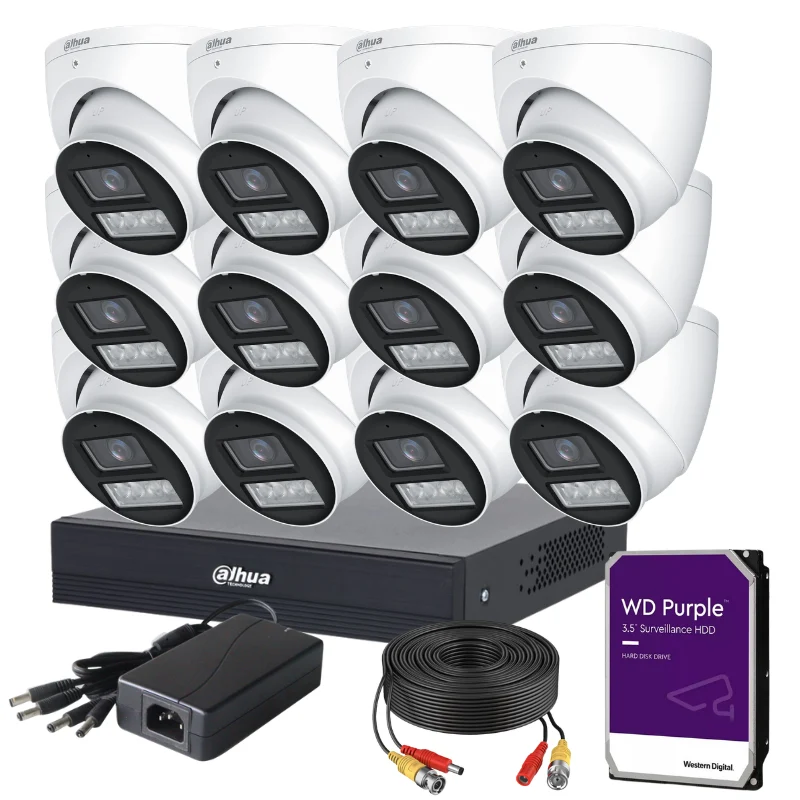 Kit de 12 caméras de surveillance analogique DAHUA - Série Pro