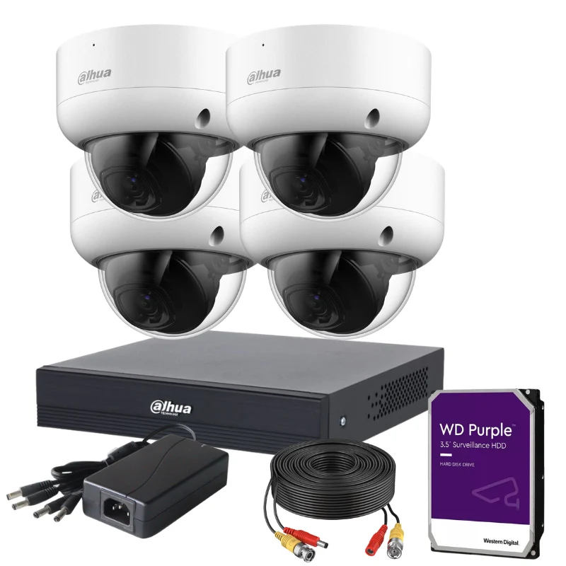 Kit de 4 caméras de surveillance analogique DAHUA - Série Pro Anti-Vandalisme