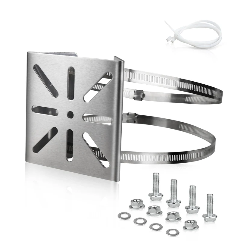 Stainless Steel Wall Mount Bracket with 2 Loops for CCTV Cameras & AP Devices