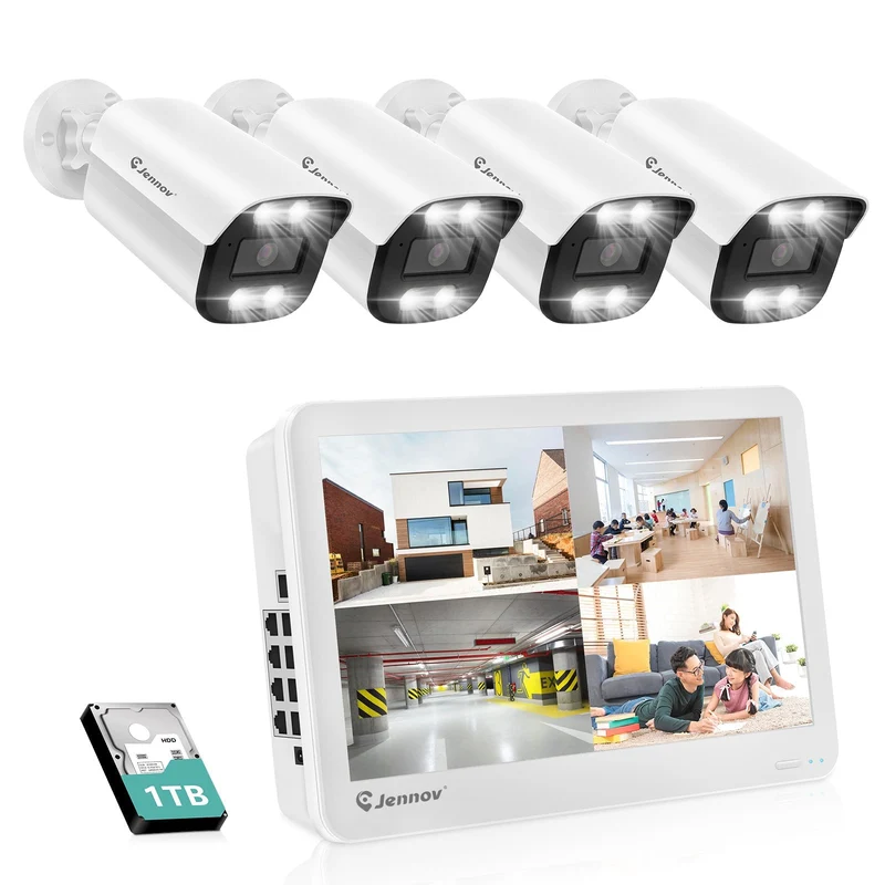 Jennov POE Security Camera System with 4K A95 Cameras