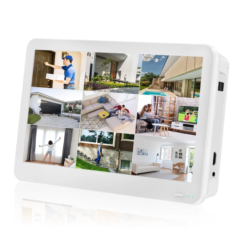 Jennov V19 4K Network Video Recorder with 12 inch Monitor, 8CH POE NVR (8MP/5MP/4MP/3MP/1080P)