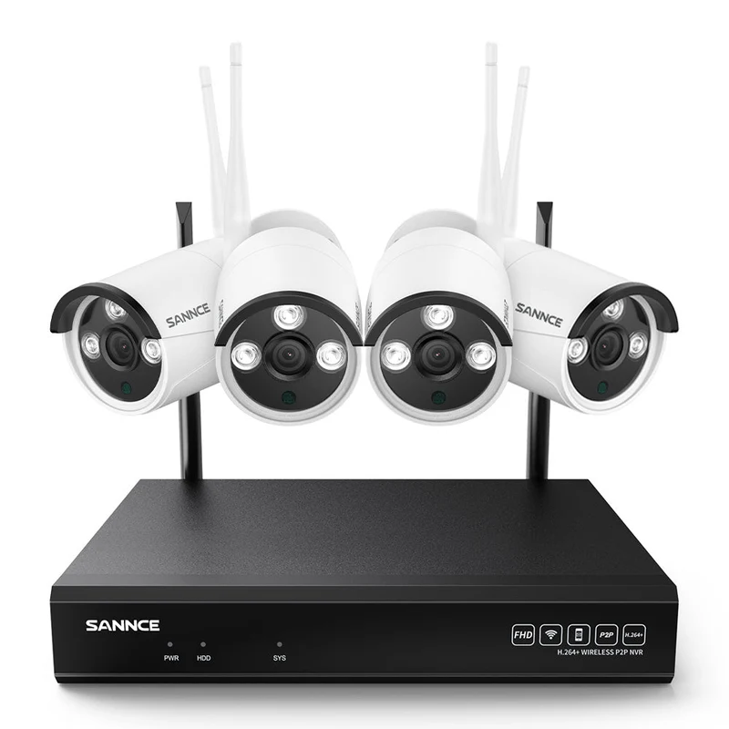 Certifié remis à neuf Système de caméra de sécurité sans fil 3MP 10 canaux, NVR 5MP, enregistrement audio, étanchéité IP66, détection humaine intelligente AI, fonctionne avec Alexa.