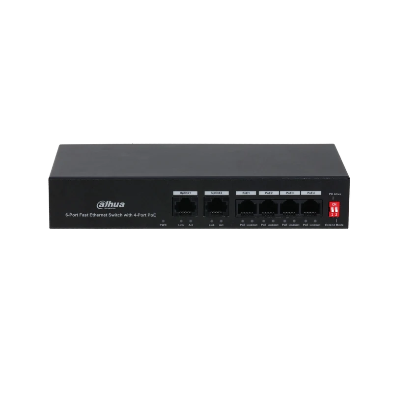 DAHUA PFS3006-4ET-36 Commutateur Fast Ethernet 6 ports avec PoE 4 ports
