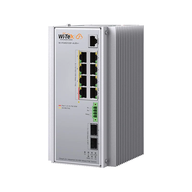 Nuage PoE industriel L2+ 24/48V Wi-Tek ALIEN-I PoE Switch
