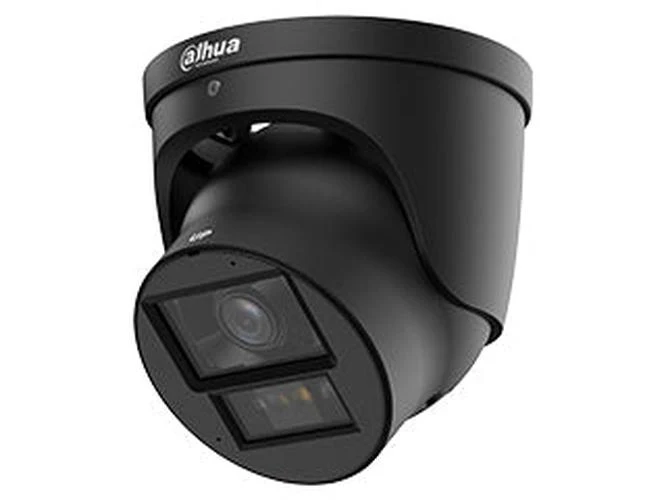 Dahua DH-IPC-HDW5459HP-ASE-PV-0280B-PRO | 4MP WizMind TiOC PRO Eyeball | 2.8mm | Full-color Warm Wit | Xinghan AI | Active Deterrence | SMD 4.0 | IP67 | Zwart