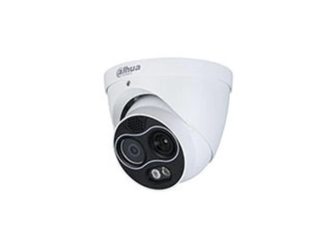 Dahua TPC-DF1241-TB2F2-DW-S8 Eureka 4MP Thermische Hybride Eyeball Camera met Temperatuurmeting | Thermisch 2mm + Zichtbaar 2mm