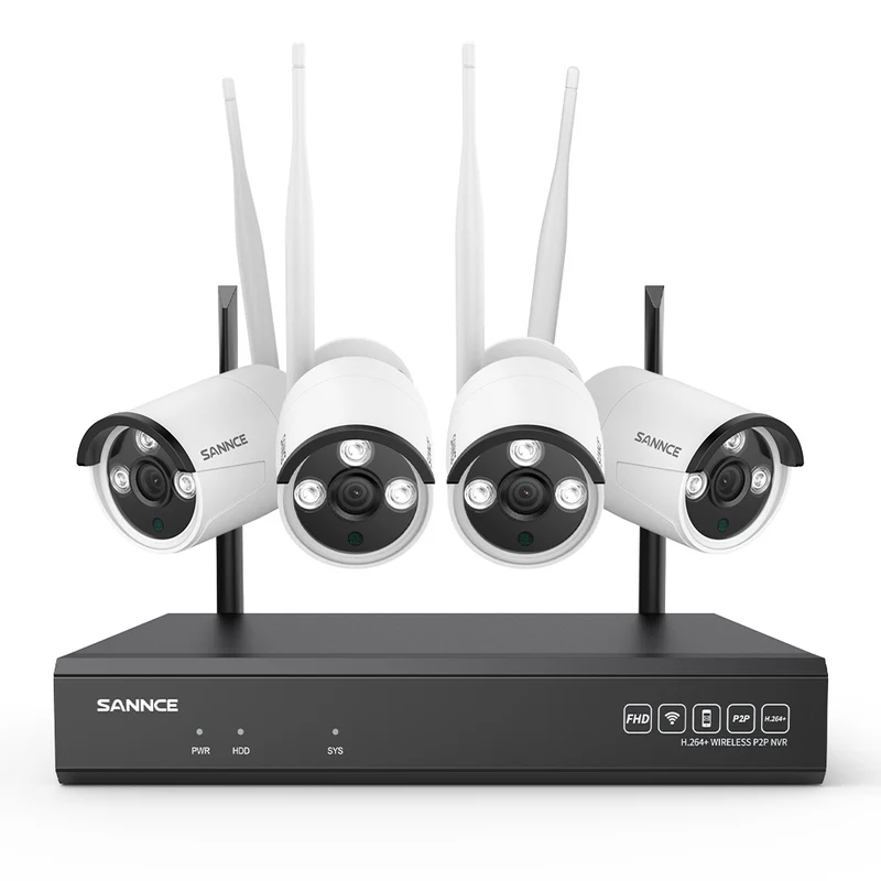 Système de caméra de sécurité sans fil 3MP 16 canaux, NVR 8MP, caméra IP WiFi 3MP, audio bidirectionnel, étanchéité IP66, détection humaine intelligente AI, fonctionne avec Alexa