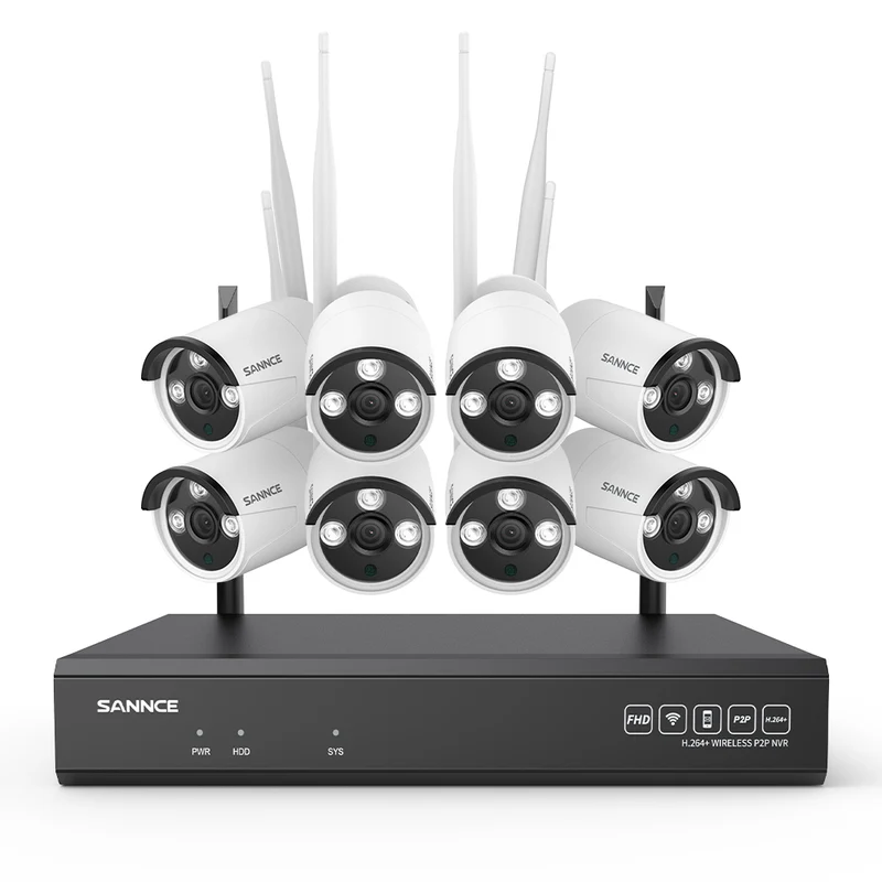 Système de caméra de sécurité sans fil 5MP 16 canaux, NVR 8MP, caméra IP WiFi 5MP, audio bidirectionnel, étanchéité IP66, détection humaine intelligente AI, fonctionne avec Alexa
