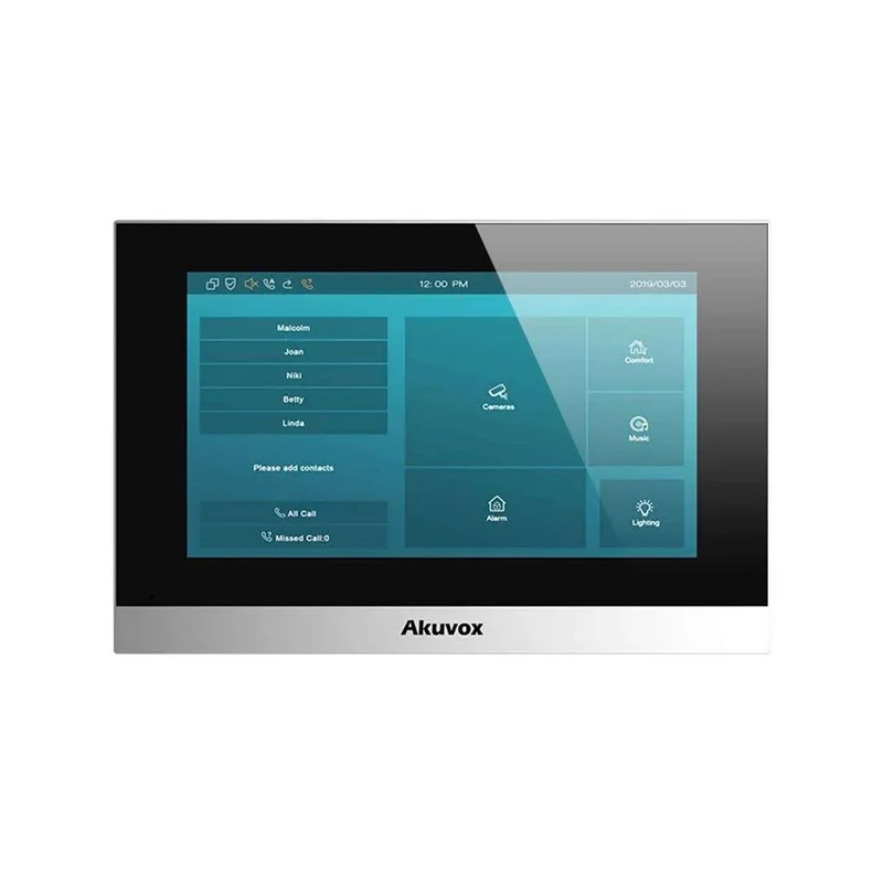Moniteur SIP 2 fils avec écran 7'' et WIFI (version Linux), façade en plastique