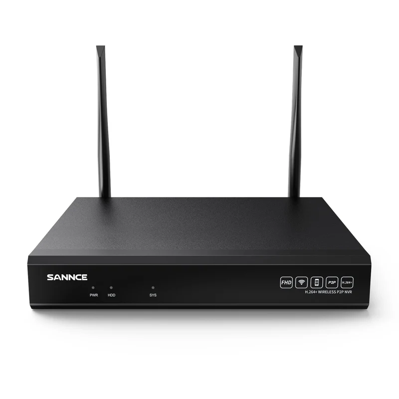 Certified Refurbished 8MP 10-Canal NVR sans fil, 8MP NVR, Enregistrement audio, Détection d'humains par IA, Compatible avec Alexa