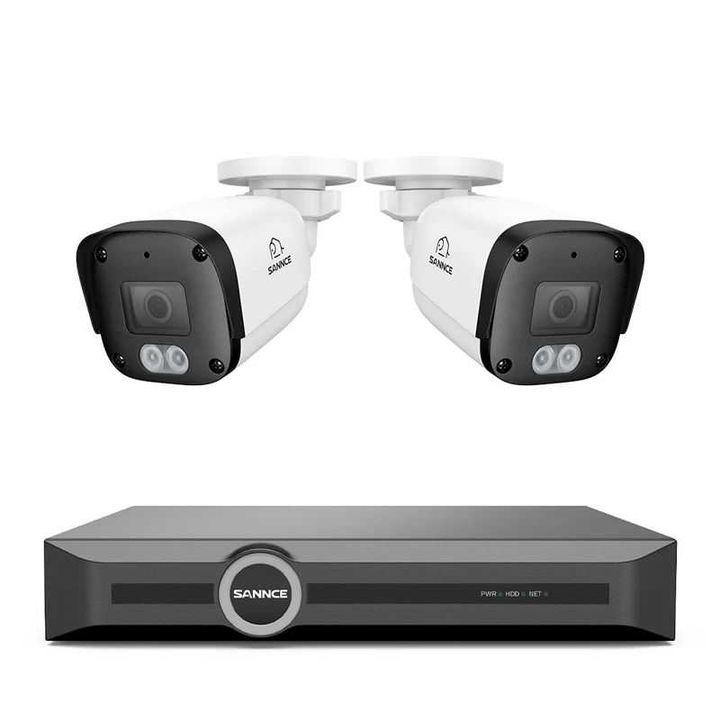 FW800 – Système de vidéosurveillance PoE 4K avec audio, détection par IA, vision nocturne couleur à double éclairage et étanchéité IP67