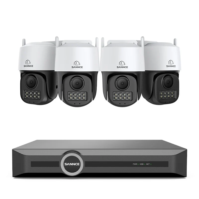 5MP 8 Channel PoE Security System, 6MP NVR + PT IP Cameras, S+265., AI Human & Vehicle Detection, Smart Playback, Smart Notification with Image Attached