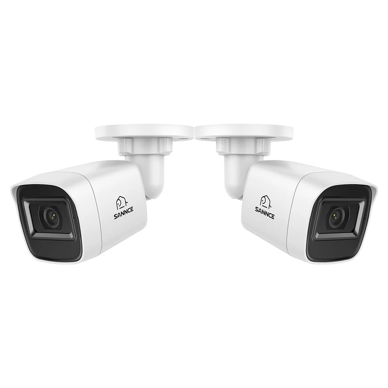 Reconditionné certifié 2MP 2 pièces Caméras extérieures en forme de balle, Détection intelligente de personnes / véhicules / mouvements (Pack de 2)