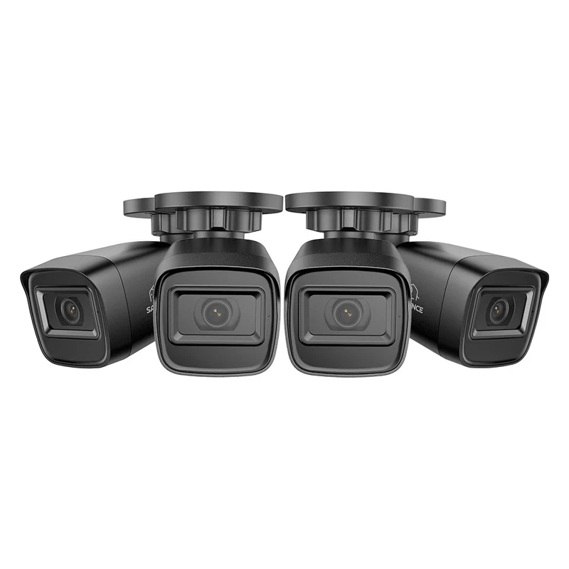 Reconditionné certifié 2MP 4 pièces Caméras extérieures en forme de balle, Détection intelligente de personnes / véhicules / mouvements (Pack de 4)