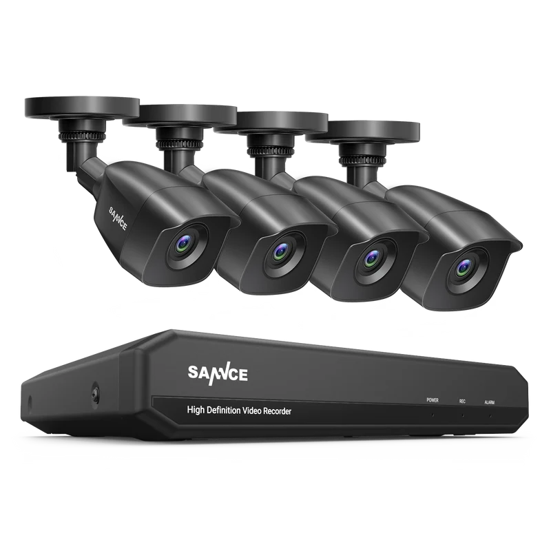 1080p Lite 8-Kanal Wired Security DVR System W / 4pcs 2MP Outdoor & Indoor Turret-Kameras, Smart Motion Detection