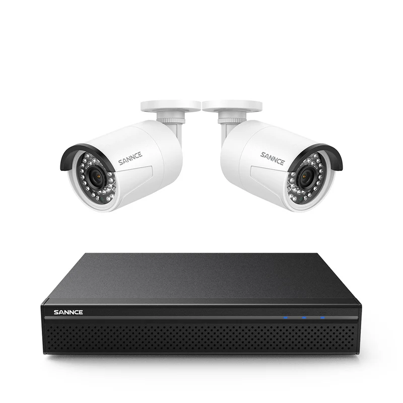 Système de caméra de sécurité PoE 4K 8 canaux certifié et remis à neuf, 2 caméras PoE, audio bidirectionnel, étanchéité IP66, détection humaine intelligente par IA, compatible avec Alexa et ONVIF