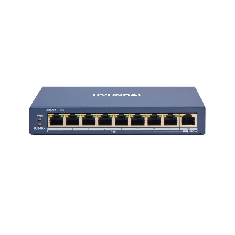 Switch intelligent PoE 8 ports RJ45 PoE100 Mbps