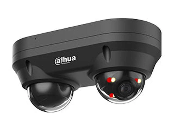 Dahua IPC-HDBW2449F-AS-E2-IL 2.8mm | WizSense 2×4MP | Dual-directional | Dome Camera | Zwart