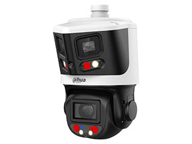 Dahua SDT3E410-8P-MB-A-PV1 | 2× 4MP Dual-Lens Panorama Camera | 2× 2.8mm | 180° | Tweeweg Audio | IP67 | Wit