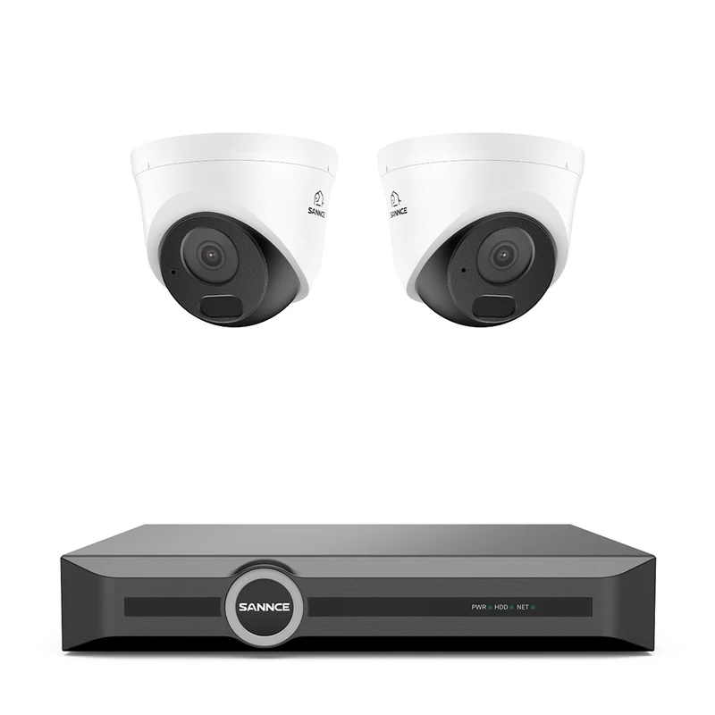 Système de sécurité PoE 5MP à 8 canaux, NVR 6MP, S+265, Détection d'humains et de véhicules, Lecture intelligente, Notification intelligente avec image jointe