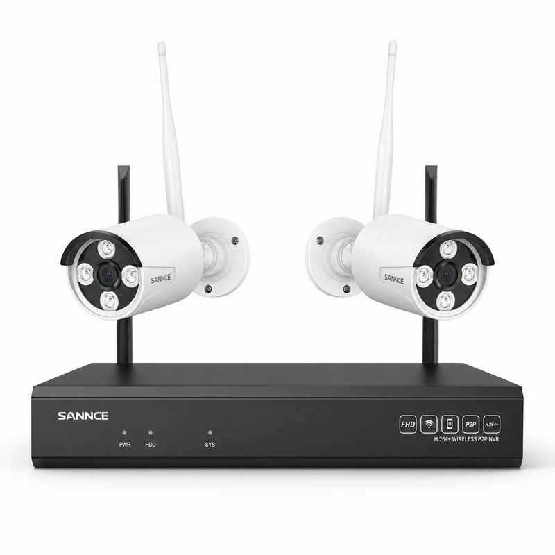 Système de caméra de sécurité sans fil 4K 16 canaux, NVR 8MP, caméra IP WiFi 8MP, audio bidirectionnel, étanchéité IP66, détection humaine intelligente AI, fonctionne avec Alexa