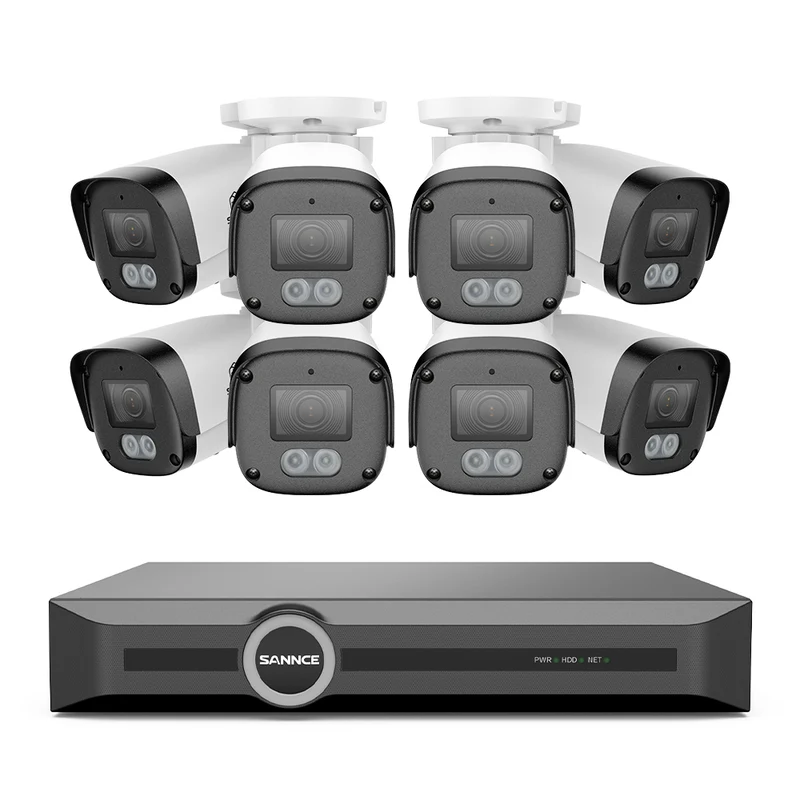 Système de sécurité PoE 3MP 8 canaux, NVR 6MP, S+265, détection de mouvement intelligente, lecture intelligente, notification intelligente avec image jointe