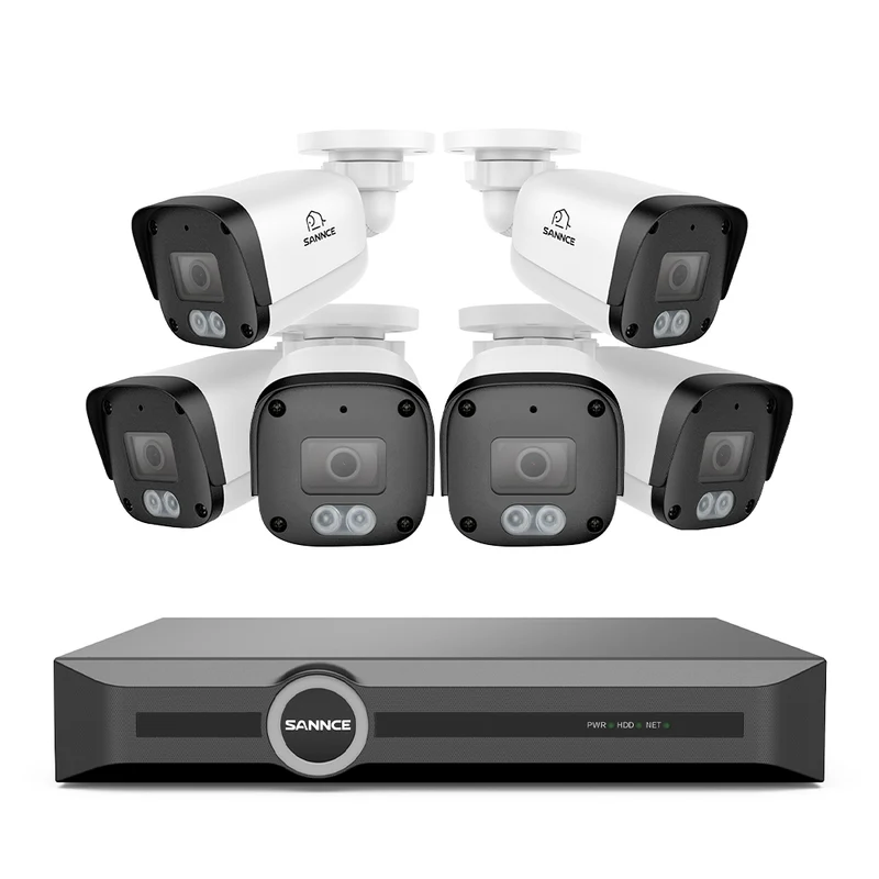 Système de sécurité PoE 3MP 8 canaux, NVR 6MP, S+265, détection de mouvement intelligente, lecture intelligente, notification intelligente avec image jointe