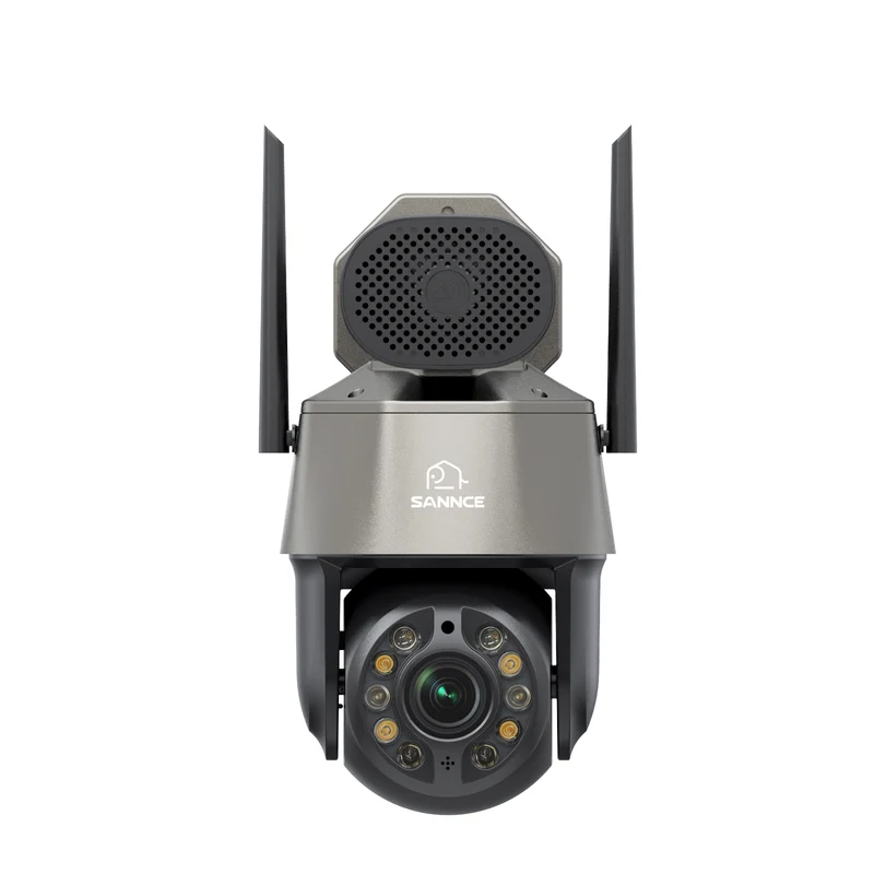 Caméra PTZ Wi-Fi 5 MP 3K avec Zoom Optique 20×, Vision Nocturne Double Éclairage, Détection Humaine IA et Audio Bidirectionnel