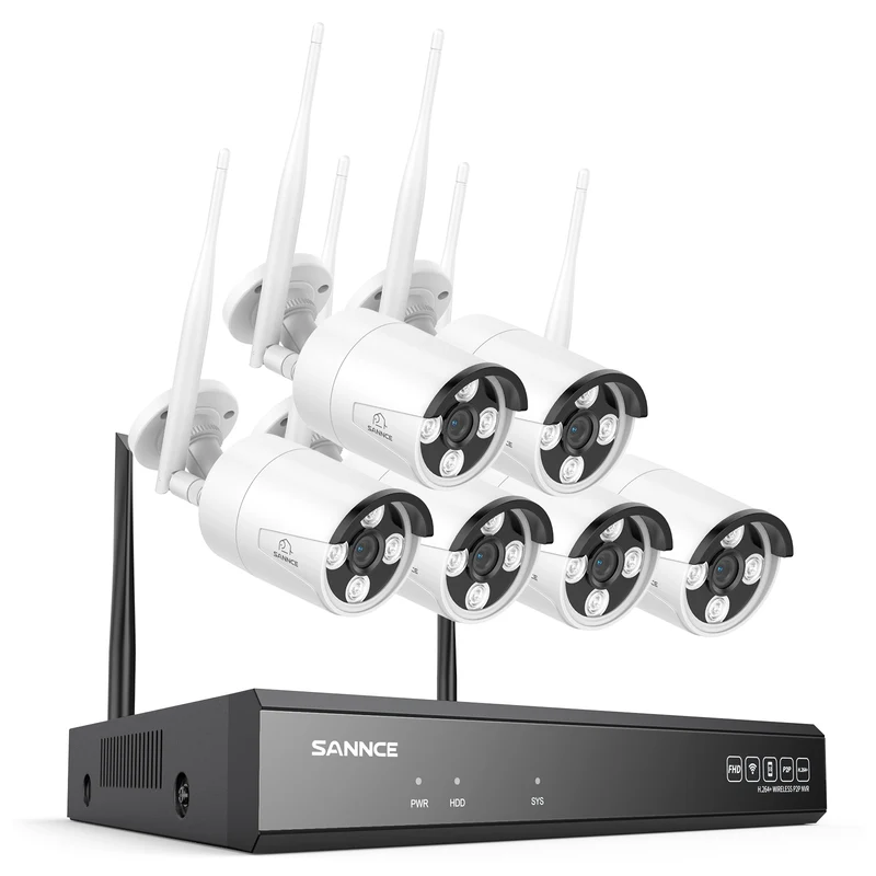 Système de caméra de sécurité sans fil 4K 16 canaux, NVR 8MP, caméra IP WiFi 8MP, audio bidirectionnel, étanchéité IP66, détection humaine intelligente AI, fonctionne avec Alexa