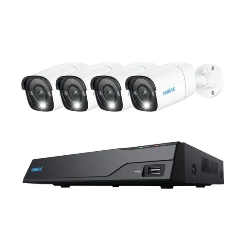 Reolink NVS8-12MB4 | 12MP/6K | PoE | 8-Kanaals NVR | 4 Bullet Camera's + Spotlight | 2TB HDD | AI-Detectie