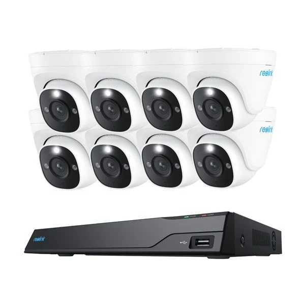 Reolink NVS16-8MD8 | 8MP/4K | PoE | 16-Kanaals NVR | 8 Turret Camera's | 4TB HDD | AI-Detectie | Plug & Play