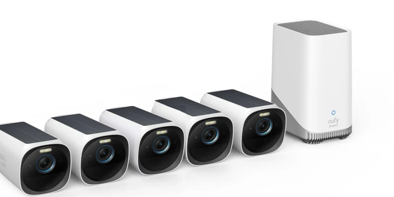Eufy EufyCam 3 | 4K | Zonnepaneel | 1 Jaar Batterij | Gezichtsherkenning | Set 5 Camera's + Homebase 3