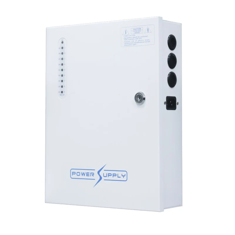 Sortie du boîtier d'alimentation UPS : 12VDC, 9CH, 10A