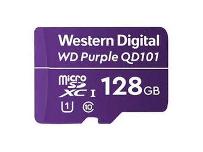 WD Purple SC QD101 128GB microSD-kaart – Voor 24/7 Beveiligingscamera's