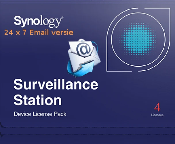 4 camera's Synology Camera License - Automatisch 24/7 direct per E-mail verzonden