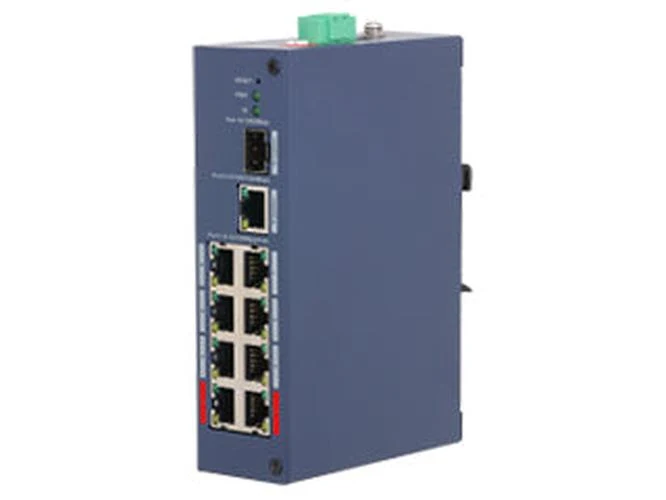 Dahua DH-CHS4110-8ET-110 | 8-Poorts PoE Switch | 110W | 8× PoE / PoE+ | 1× Gigabit Uplink | Blauw