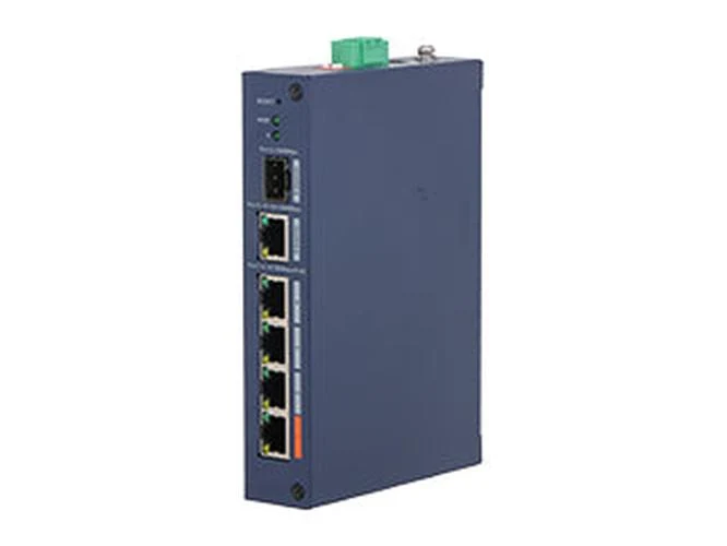 Dahua DH-CHS4106-4ET-60 | 4-Poorts PoE Switch | 60W | 4× PoE / PoE+ | 1× Gigabit Uplink | Blauw