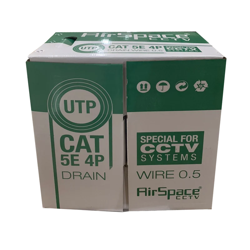 Câble bobine-305 m-UTP-Catégorie 5E-Conducteur 24AWG flexible-Gris-Sans halogène