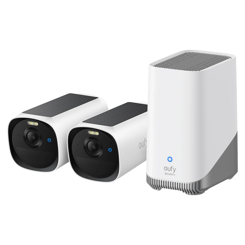 Eufy E40 | 2K | Zonne-energie | MaxColor Nachtzicht | Set 2 Camera's + Homebase 3