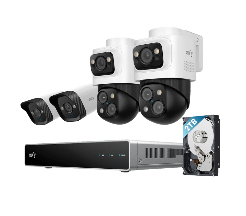 Eufy S4 | 4K | 2x Bullet + 2x Bullet-PTZ | 8× Zoom | Cross-Camera Tracking | PoE Camerasysteem + NVR 2TB